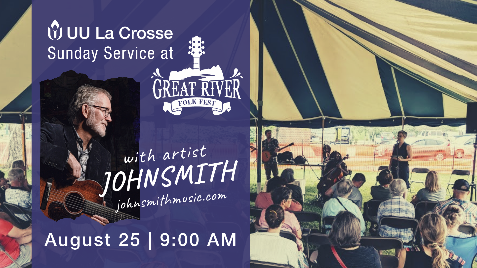 Great River Folk Fest Service with artist JOHNSMITH