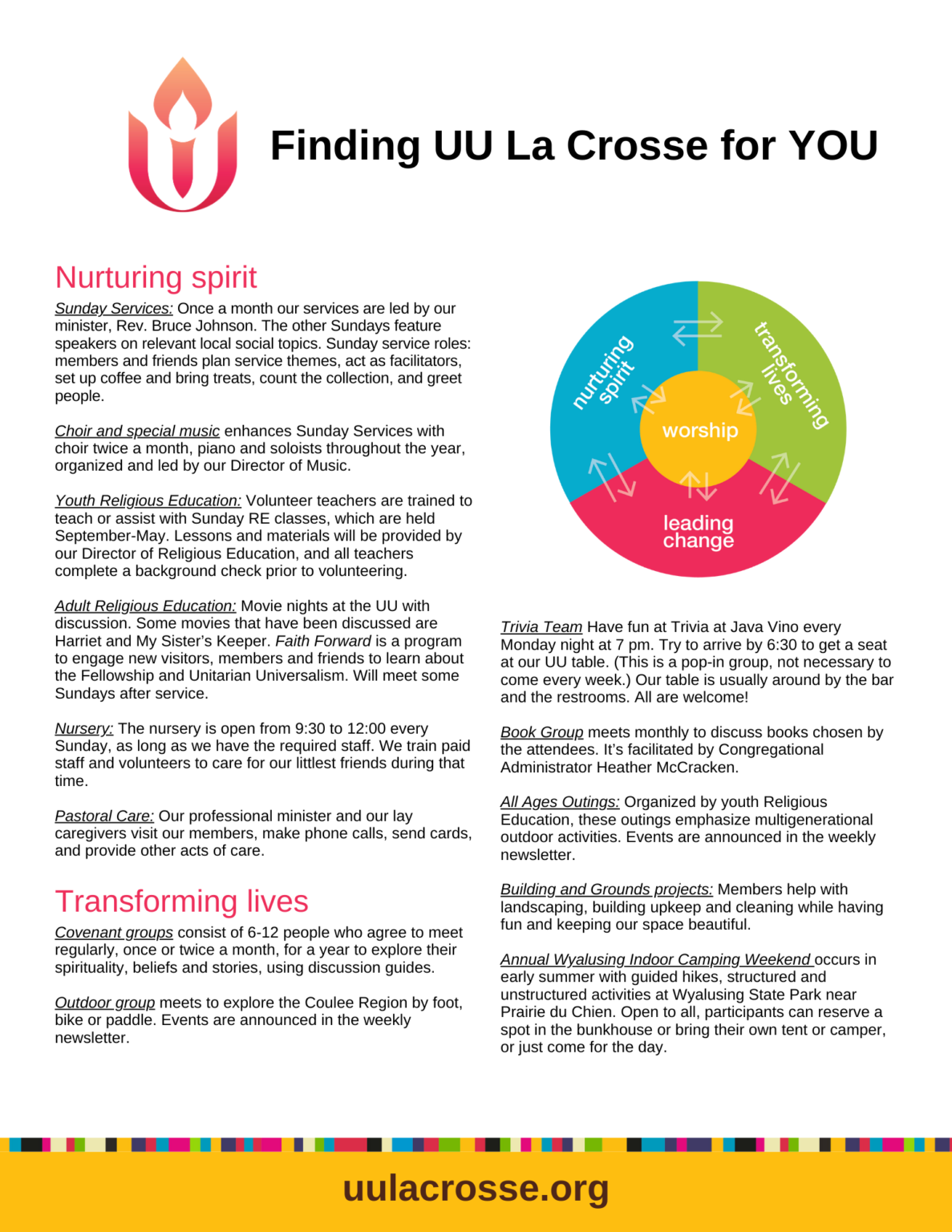 Volunteer Opportunities UU La Crosse